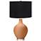 Burnt Almond Ovo Table Lamp with Black Shade