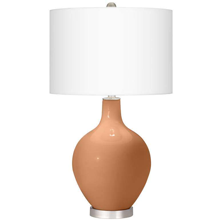 Image 2 Burnt Almond Ovo Table Lamp With Dimmer