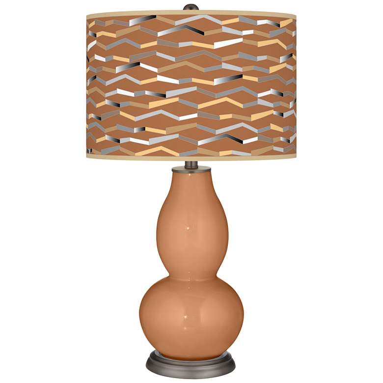 Image 1 Burnt Almond Shift Double Gourd Table Lamp