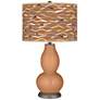 Burnt Almond Shift Double Gourd Table Lamp