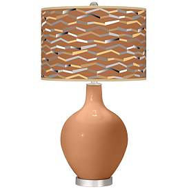 Image1 of Burnt Almond Shift Ovo Table Lamp