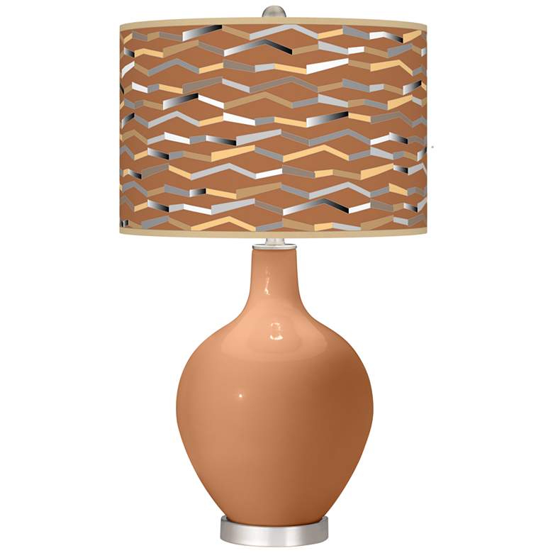 Image 1 Burnt Almond Shift Ovo Table Lamp