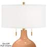 Thumbnail2 of Burnt Almond Toby Brass Accents Table Lamp more views