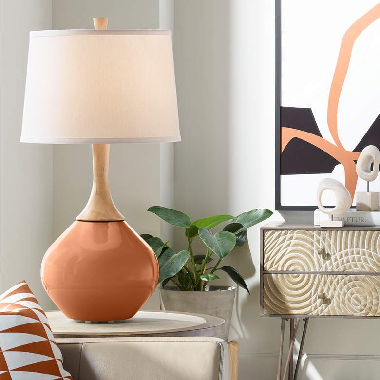 Burnt Almond Wexler Modern Table Lamp from Color Plus