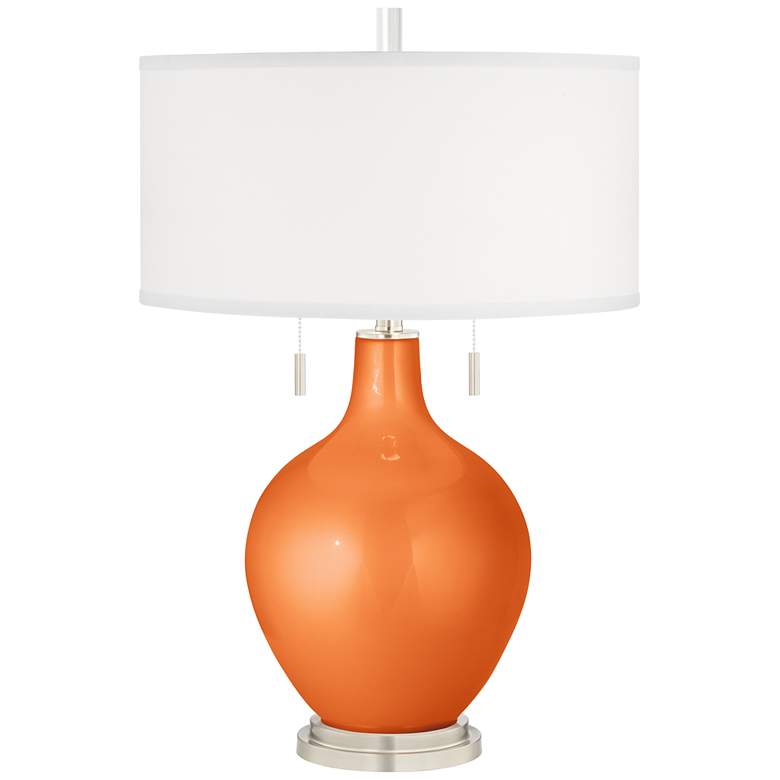 Image 1 Burnt Orange Metallic Toby Table Lamp