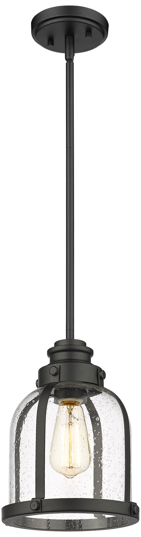 Image 2 Burren by Z-Lite Matte Black 8.75 inch 1 Light Mini Pendant