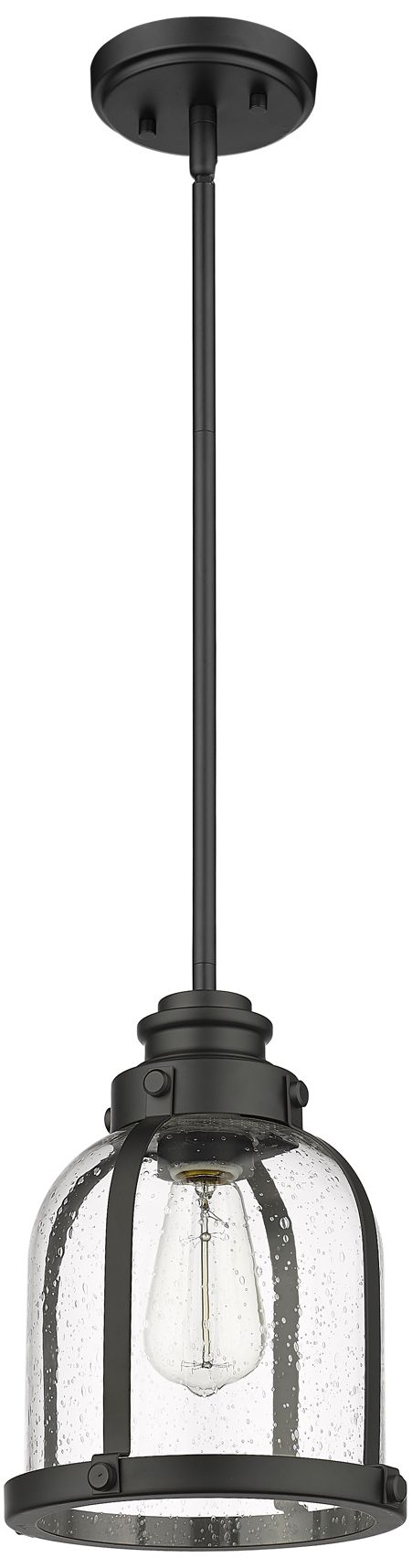 Image 7 Burren by Z-Lite Matte Black 8.75 inch 1 Light Mini Pendant more views