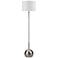 Burress Brushed Nickel Column Floor Lamp with Dome Base