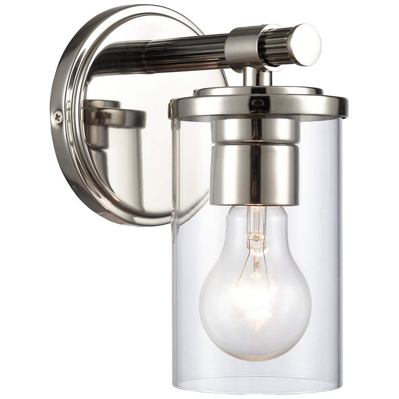Image 1 Burrow 5" Wide 1-Light Vanity Light - Polished Nickel