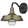 Burry 1-Light Antique Brass Wall Light with Seeded Glass