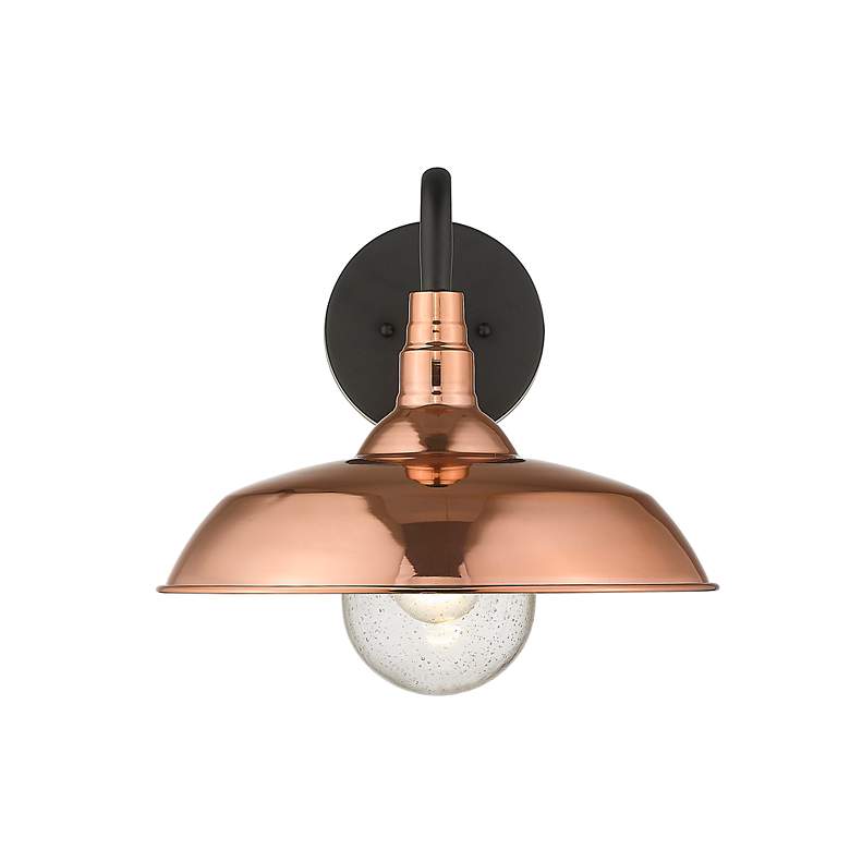 Image 4 Burry 1-Light Copper Wall Light with Seeded Glass more views
