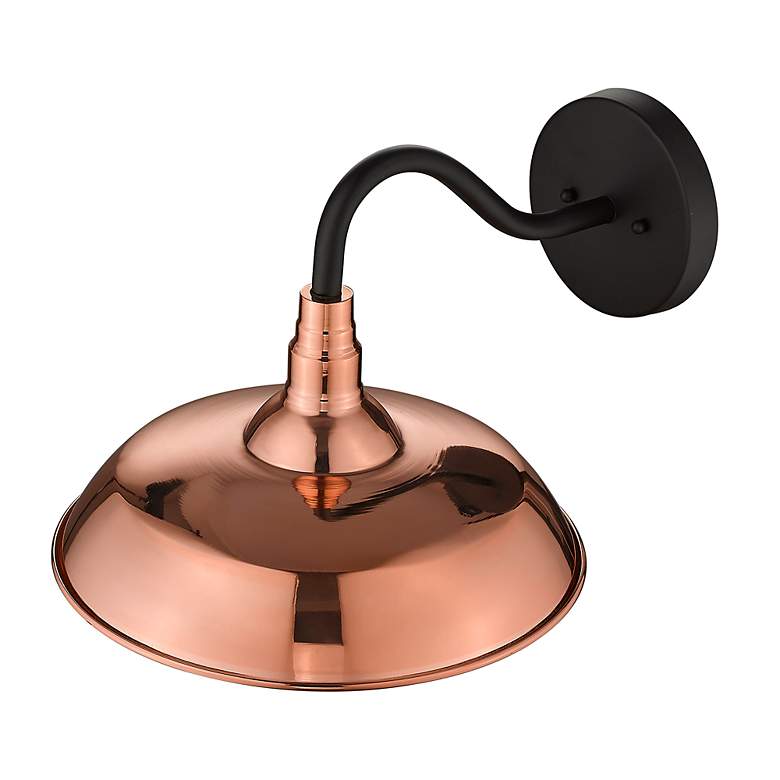 Image 6 Burry 1-Light Copper Wall Light with Seeded Glass more views