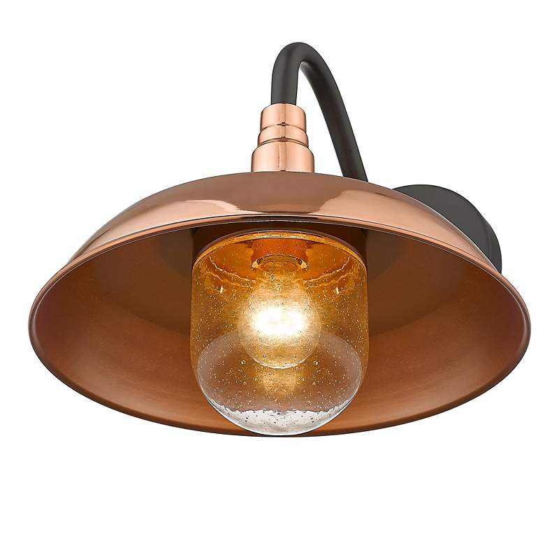 Image 7 Burry 1-Light Copper Wall Light with Seeded Glass more views