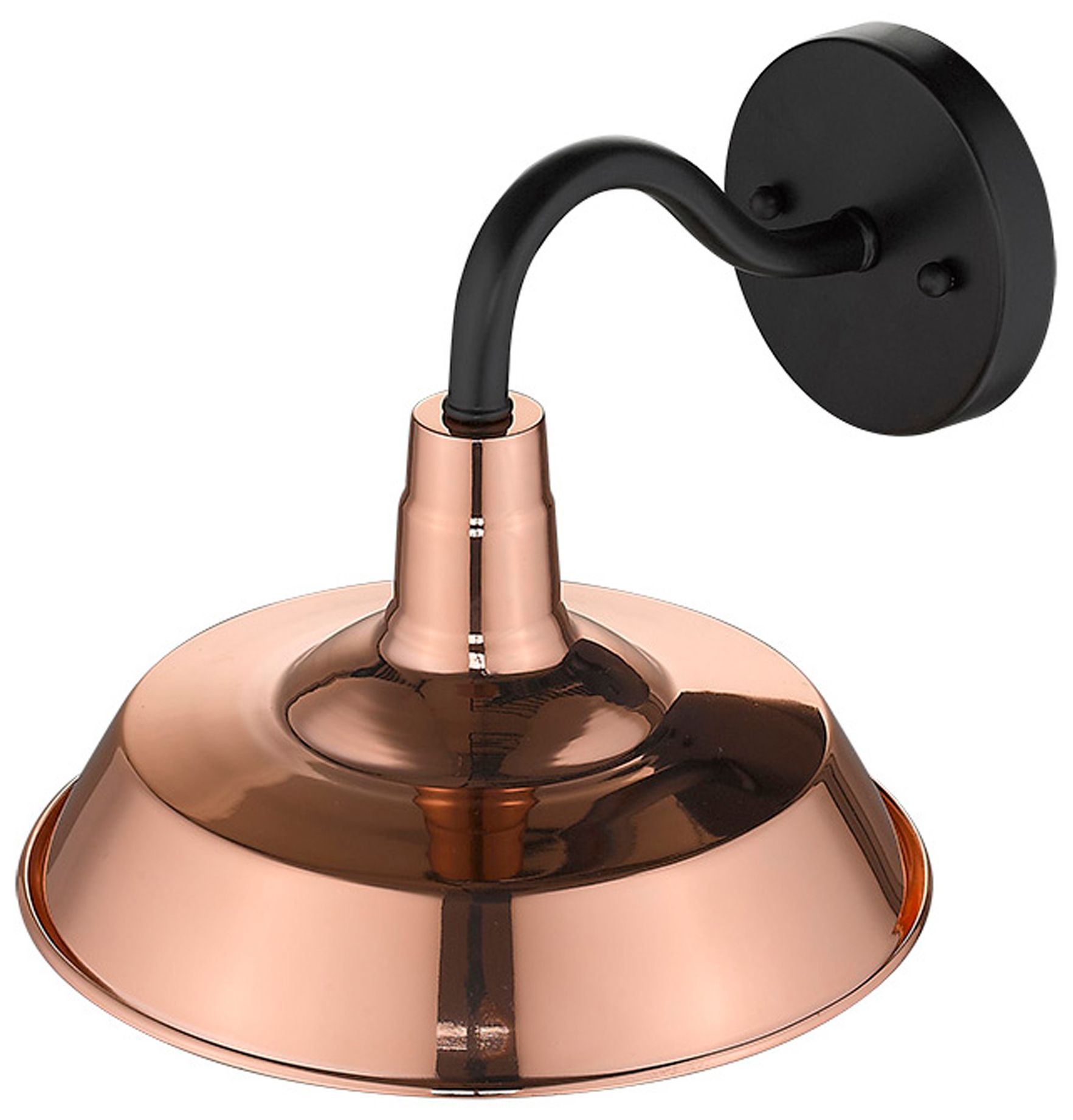 Image 7 Burry 1-Light Copper Wall Light with Seeded Glass more views