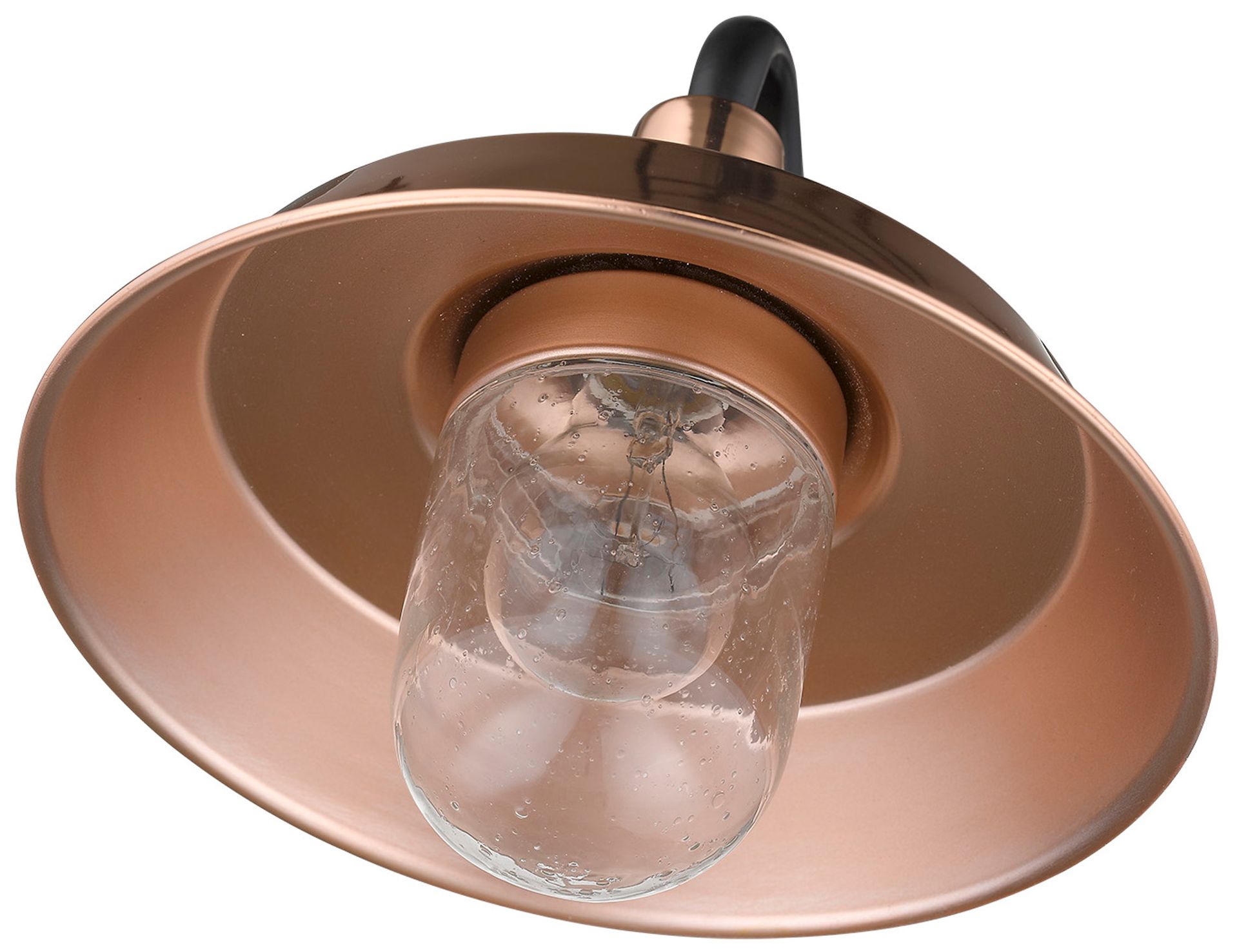 Burry 1-Light Copper Wall Light with Seeded Glass