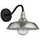 Burry 1-Light Satin Nickel Wall Light with Seeded Glass