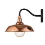 3_Burry 13 1/2" High Matte Black and Copper Outdoor Wall Light more views