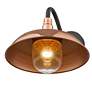 7_Burry 13 1/2" High Matte Black and Copper Outdoor Wall Light more views