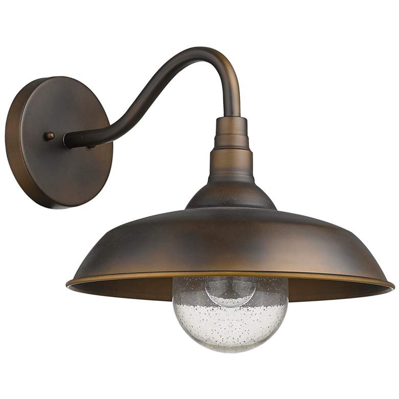 Image 1 Burry 13 1/2" High Oil-Rubbed Bronze Outdoor Wall Light