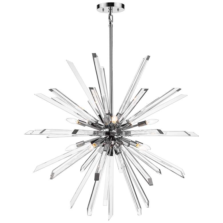 Image 1 Burst 10 Light Chandelier in Chrome