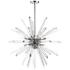 Burst 10 Light Chandelier in Chrome