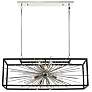 Burst 10-Light Modern Rectangular Sputnik Polished Nickel Chandelier