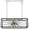 Burst 10-Light Modern Rectangular Sputnik Polished Nickel Chandelier