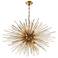 Burst 12-Light 35 Inch Unique Aged Brass Square Stem Sputnik