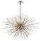 Burst 12-Light 35 Inch Unique Polished Nickel Square Stem Sputnik