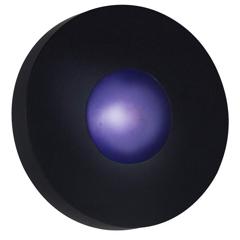 Image 1 Burst Black Round 12 inch Wide Outdoor Ceiling or  Wall Light