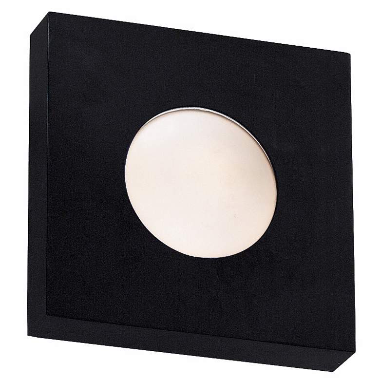 Image 1 Burst Black Square 8" Wide Outdoor Wall or Ceiling Light