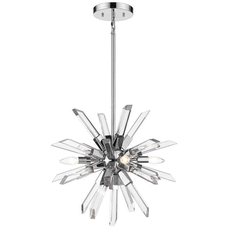 Image 1 Burst by Z-Lite Chrome 4 Light Chandelier