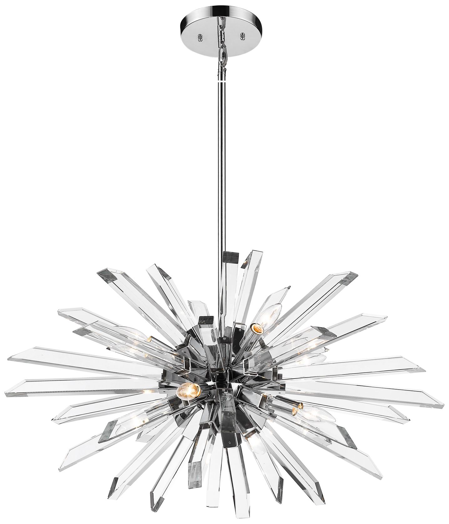 Image 2 Burst by Z-Lite Chrome 8 Light Chandelier more views