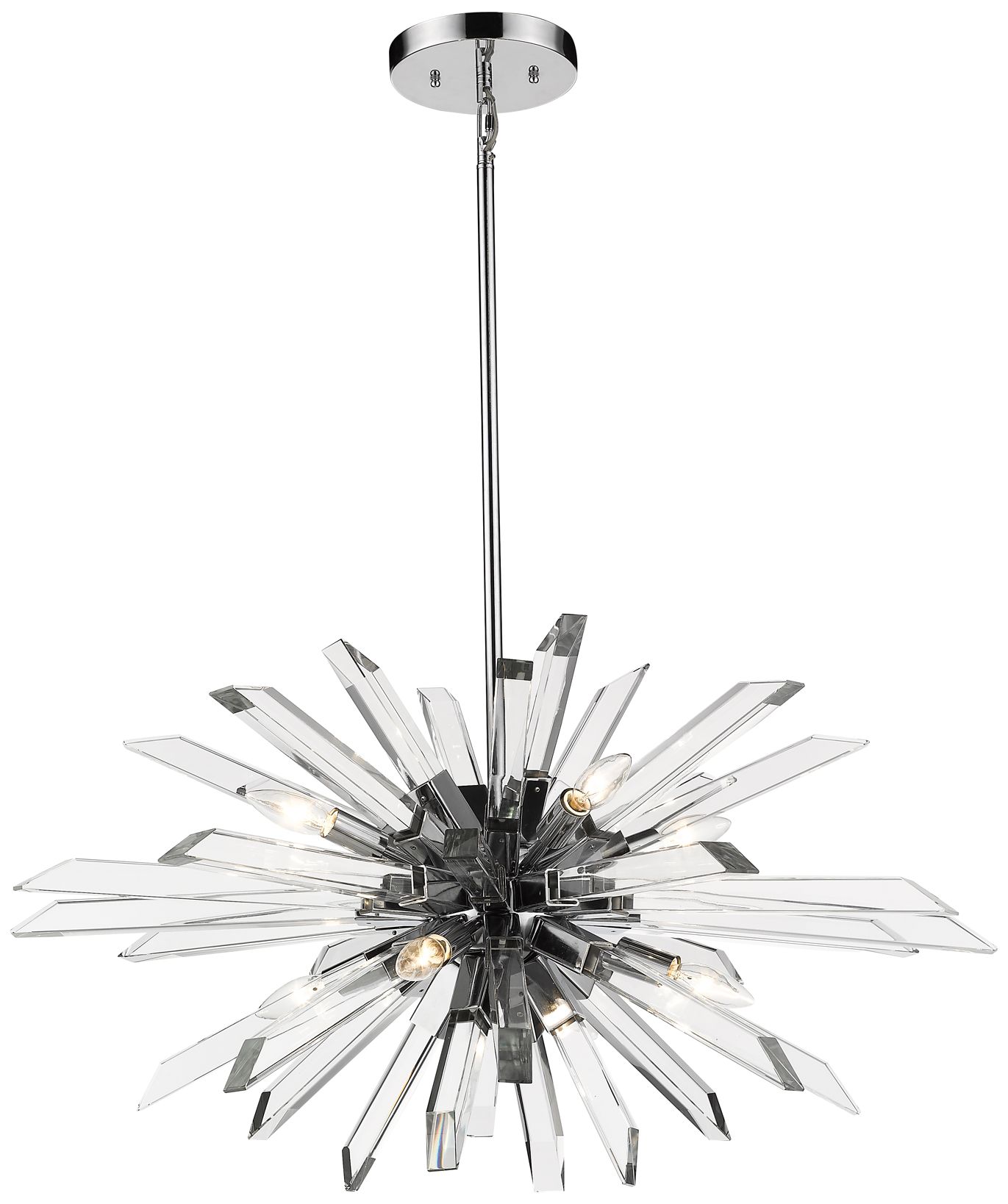 Image 4 Burst by Z-Lite Chrome 8 Light Chandelier more views