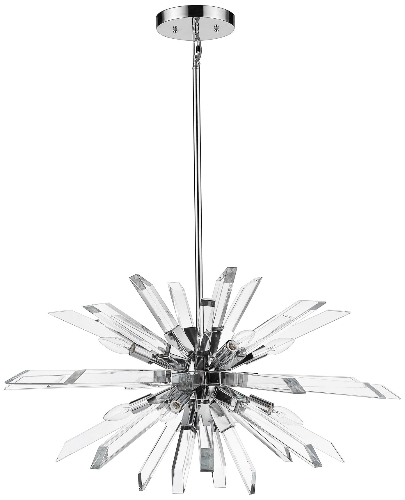 Image 5 Burst by Z-Lite Chrome 8 Light Chandelier more views
