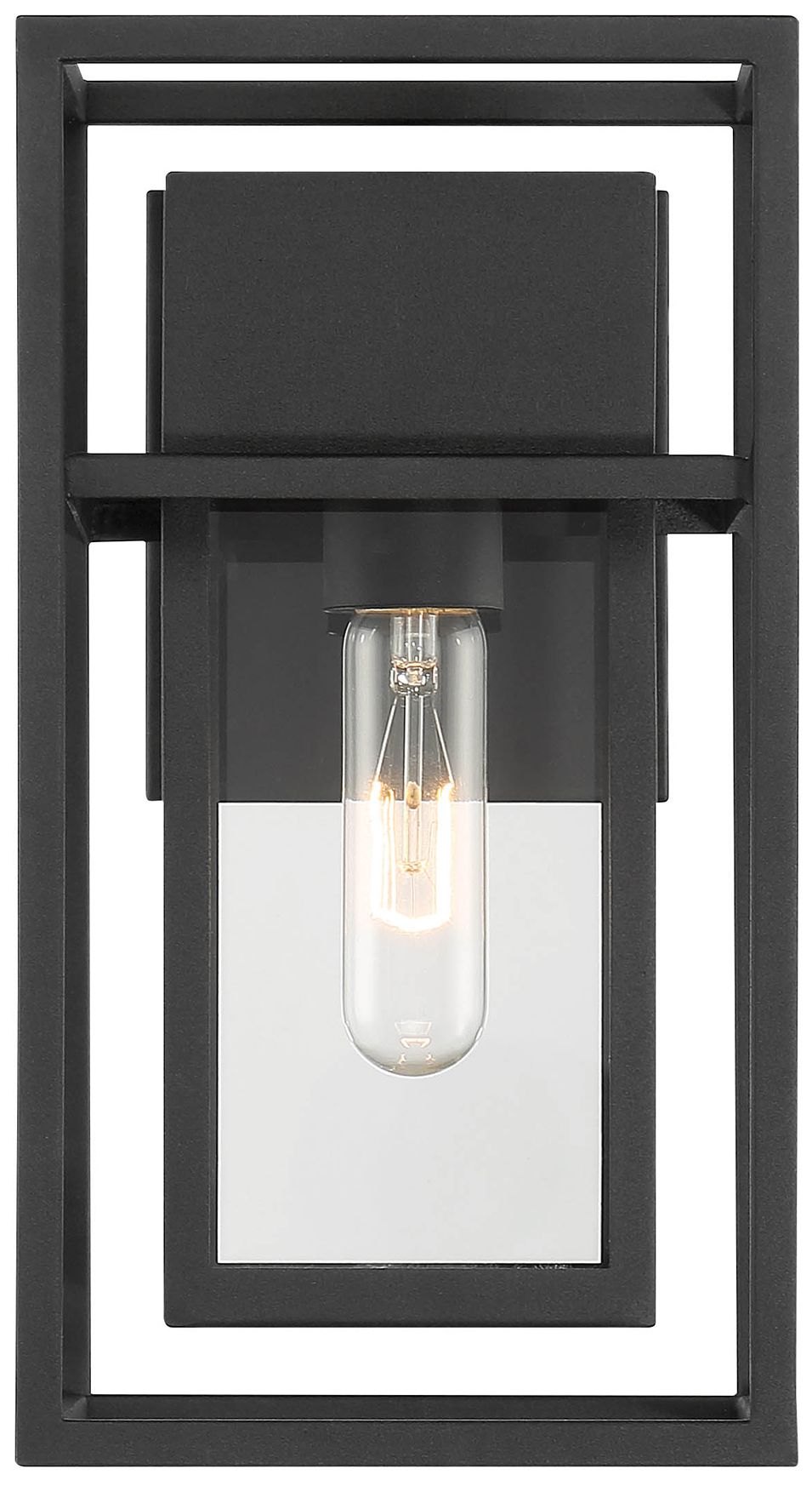 Image 3 Burton 12" High 1-Light Black Outdoor Wall Light more views