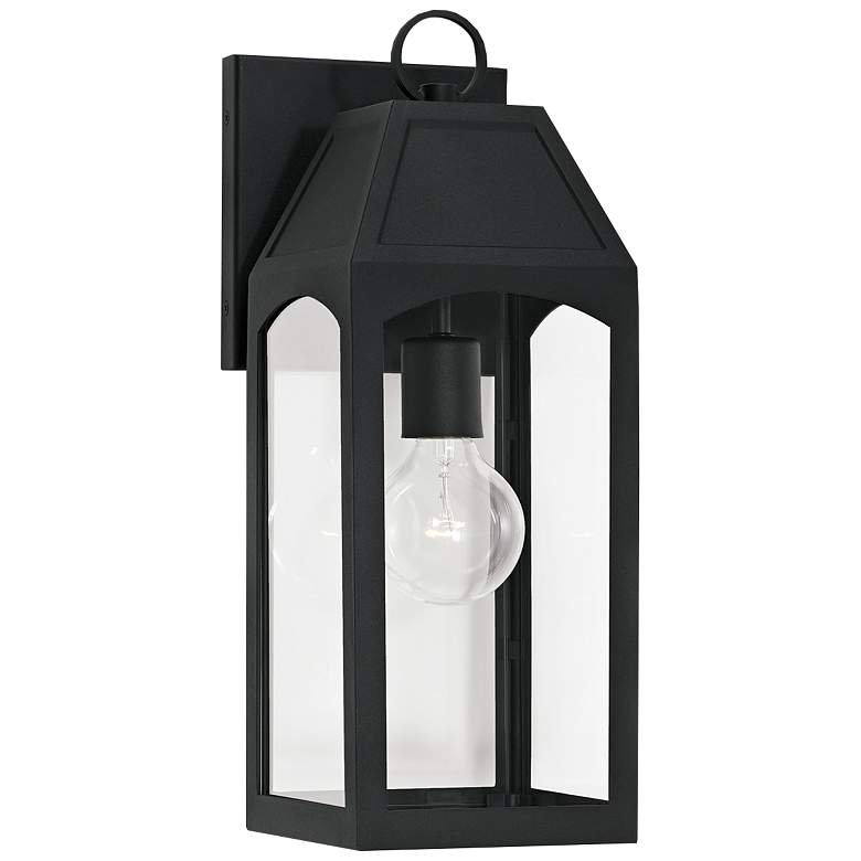Image 2 Burton 16 3/4" High Black Outdoor Wall Light