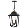 2_Burton 18 1/4" High Black 2-Light Outdoor Hanging Lantern more views