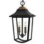 3_Burton 18 1/4" High Black 2-Light Outdoor Hanging Lantern more views
