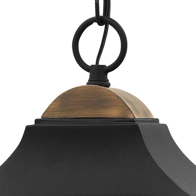 Image 4 Burton 18 1/4" High Black 2-Light Outdoor Hanging Lantern more views