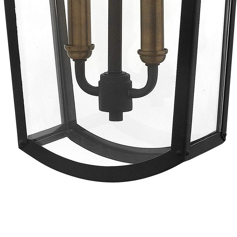 Image 6 Burton 18 1/4" High Black 2-Light Outdoor Hanging Lantern more views