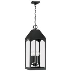 Burton 26 1/2" High Black 4-Light Outdoor Hanging Light