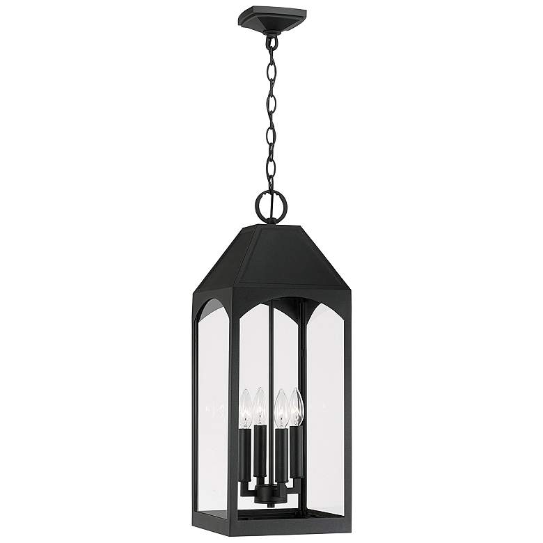 Image 3 Burton 26 1/2 inch High Black 4-Light Outdoor Hanging Light more views