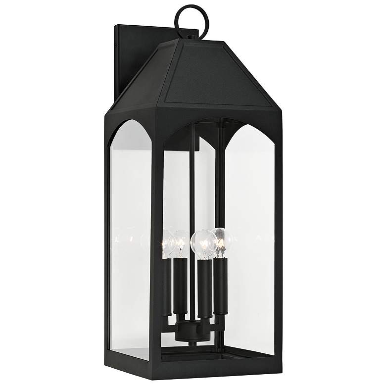 Image 2 Burton 26 1/4" High Black 4-Light Outdoor Wall Light