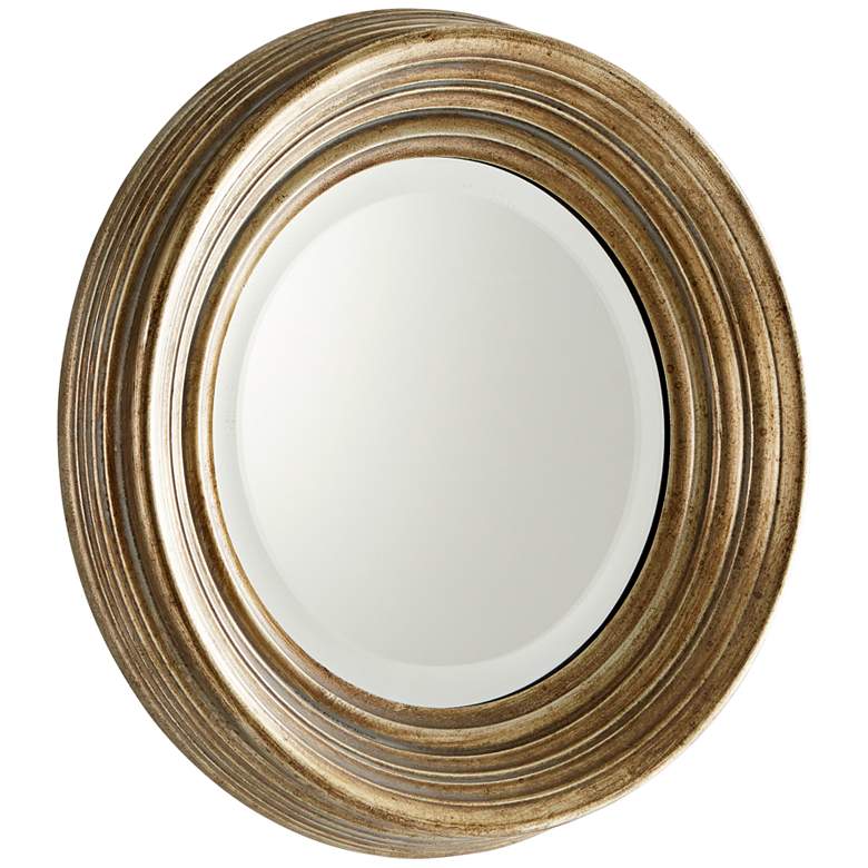 Image 1 Bushwich Silver Iron 16 1/2" Wide Round Wall Mirror