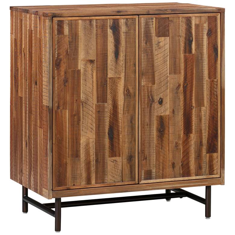 Image 1 Bushwick 32 1/4 inch Wide Rustic Acacia Wooden Wine and Bar Cabinet