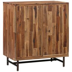 Bushwick 32 1/4&quot; Wide Rustic Acacia Wooden Wine and Bar Cabinet
