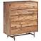 Bushwick 39 1/2"W Natural Brown 5-Drawer Wooden Accent Chest