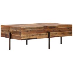 Bushwick 48&quot; Wide Rustic Acacia Wooden Coffee Table