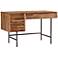 Bushwick 50 1/2" Wide Rustic Acacia Wooden 2-Drawer Executive Desk
